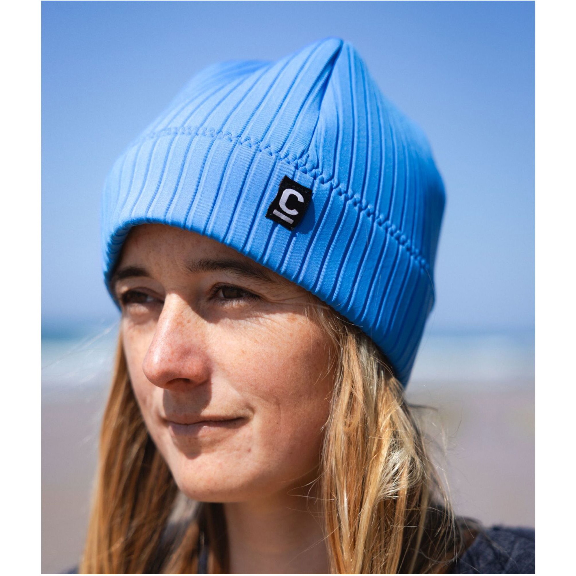 2026 C-Skins Storm Chaser 2mm Neoprene Beanie C-HOBE - Teal Blue